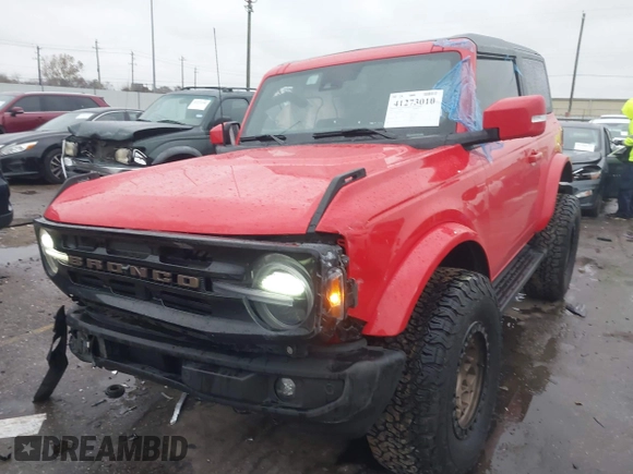2023 Ford Bronco with VIN 1FMDE5CP3PLB32344, listed as a IAAI auction lot 41273010 with 25,220 mi miles. Bid and sale history available at carsss.com. Image 17.