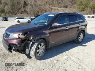 2012 Kia Sorento LX with VIN 5XYKTCA63CG190203, listed as a Copart auction lot 45927715 with 106,157 mi miles and Salvage Title. Bid and sale history available at carsss.com. Image 1.
