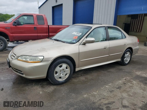 2002 Honda Accord EX z VIN 1HGCG16502A054396, wystawiony jako Copart lot #57170895 z przebiegiem 62 744 mil mil oraz Szkoda całkowita • Salvage title. Historia ofert i sprzedaży dostępna na DreamBid. Obrazek 1.