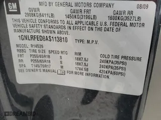2010 Chevrolet Traverse LT w/1LT with VIN 1GNLRFED8AS113810, listed as a Copart auction lot 44643195 with 215,090 mi miles and Salvage Title. Bid and sale history available at carsss.com. Image 15.