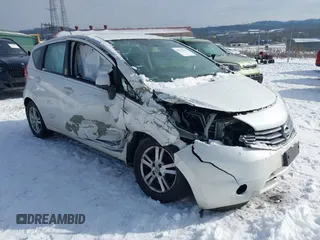 2014 Nissan Note S with VIN 3N1CE2CP0EL437674, listed as a IAAI auction lot 41351411 with 125,249 mi miles and . Bid and sale history available at DreamBid. Image 1.