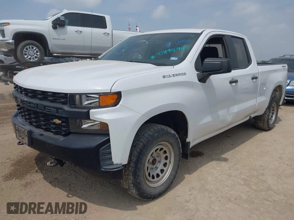 2021 Chevrolet Silverado 1500 Work Truck with VIN 1GCRYAEF0MZ210134, listed as a IAAI auction lot 42114802 with 57,797 mi miles and . Bid and sale history available at DreamBid. Image 2.