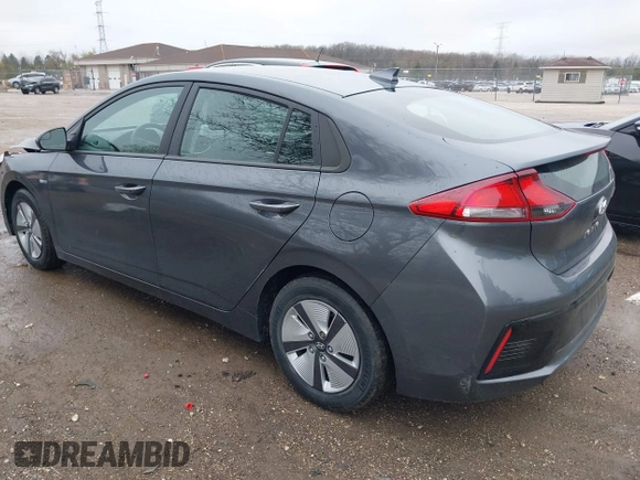 2019 Hyundai Ioniq Blue with VIN KMHC65LC7KU117578, listed as a IAAI auction lot 42173054 with 80,541 mi miles and . Bid and sale history available at DreamBid. Image 3.
