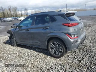 2023 Hyundai Kona N Line with VIN KM8K3CA31PU021562, listed as a Copart auction lot 47849535 with 12,428 mi miles and Salvage Title. Bid and sale history available at carsss.com. Image 2.
