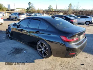 2021 BMW 3 Series 330i xDrive with VIN WBA5R7C02MFK14424, listed as a Copart auction lot 39656474 with 0 mi miles. Bid and sale history available at carsss.com. Image 2.