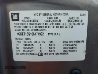 2006 GMC Envoy SLE with VIN 1GKET16S166171992, listed as a Copart auction lot 76676894 with 203,713 mi miles and Salvage Title. Bid and sale history available at DreamBid. Image 13.