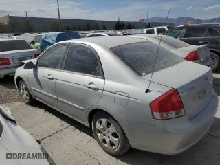 2007 Kia Spectra EX with VIN KNAFE121875442865, listed as a Copart auction lot 46743325 with 82,267 mi miles and Salvage Title. Bid and sale history available at carsss.com. Image 2.
