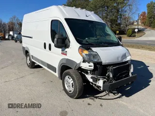 2018 Ram ProMaster Cargo with VIN 3C6TRVCG2JE100738, listed as a Copart auction lot 83638454 with 328,446 mi miles and Salvage Title. Bid and sale history available at DreamBid. Image 1.