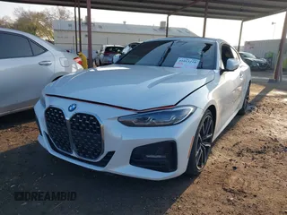 2021 BMW 4 Series 430i с VIN WBA53AP02MCG29966, выставлен на аукционе IAAI как лот 41013210 с пробегом Не указан миль и . История ставок и продаж доступна на DreamBid. Изображение 2.