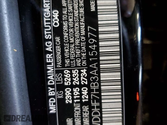 2010 Mercedes-Benz E 63 AMG with VIN WDDHF7HB3AA154977, listed as a Copart auction lot 65630454 with 118,969 mi miles and Salvage title. Bid and sale history available at DreamBid. Image 12.