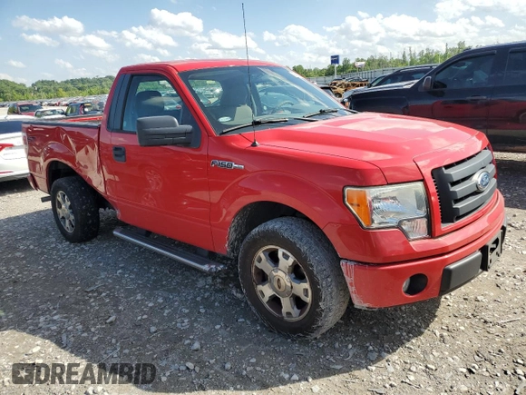 2009 Ford F-150 XL with VIN 1FTRF12W79KC62256, listed as a Copart auction lot 56926445 with 56,710 mi miles and Salvage title. Bid and sale history available at DreamBid. Image 4.