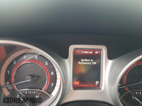 2015 Dodge Journey SXT with VIN 3C4PDDBG1FT725882, listed as a Copart auction lot 55903755 with 111,941 mi miles and Salvage title. Bid and sale history available at DreamBid. Image 9.