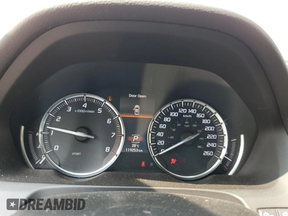 2017 Acura TLX w/Technology Pkg with VIN 19UUB1F54HA800795, listed as a Copart auction lot 67415404 with 119,253 mi miles and Salvage Title. Bid and sale history available at carsss.com. Image 9.