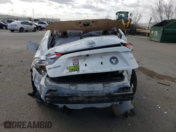 2022 Toyota Corolla LE with VIN JTDEPMAE1N3029242, listed as a Copart auction lot 45032755 with 37,399 mi miles and Salvage Title. Bid and sale history available at carsss.com. Image 6.