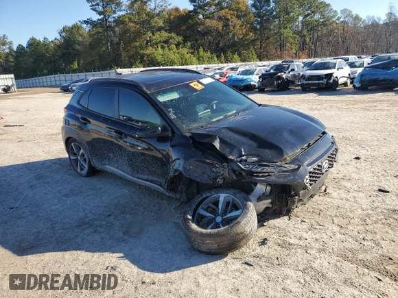 2018 Hyundai Kona Limited with VIN KM8K33A57JU077756, listed as a Copart auction lot 83574984 with 0 mi miles and Salvage Title. Bid and sale history available at carsss.com. Image 4.