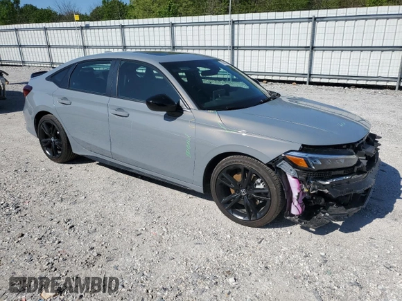 2025 Honda Civic Si with VIN 2HGFE1E59SH474101, listed as a Copart auction lot 51565695 with 6,988 mi miles and Salvage title. Bid and sale history available at DreamBid. Image 4.