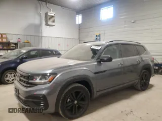 2023 Volkswagen Atlas SEL R-Line Black z VIN 1V2SR2CA4PC525200, wystawiony jako Copart lot #81731944 z przebiegiem 26 943 mil mil oraz Szkoda całkowita • Salvage title. Historia ofert i sprzedaży dostępna na DreamBid. Obrazek 1.