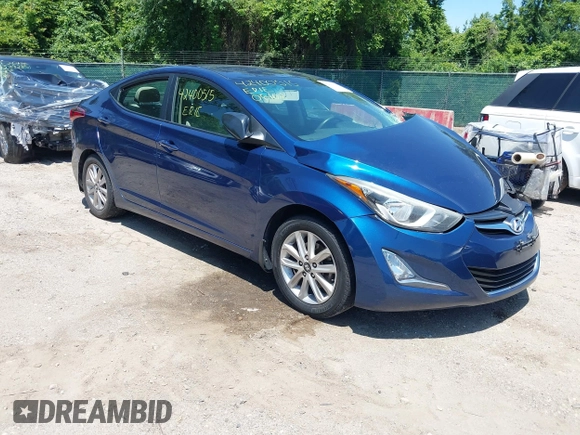 2015 Hyundai Elantra SE с VIN 5NPDH4AE8FH598863, выставлен на аукционе IAAI как лот 42400515 с пробегом 162 820 миль миль и . История ставок и продаж доступна на DreamBid. Изображение 1.
