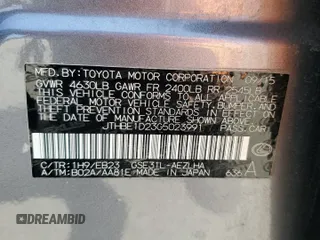 2016 Lexus IS 350 z VIN JTHBE1D23G5023991, wystawiony jako Copart lot #59902275 z przebiegiem Nie podano mil oraz Szkoda całkowita • Salvage title. Historia ofert i sprzedaży dostępna na DreamBid. Obrazek 12.