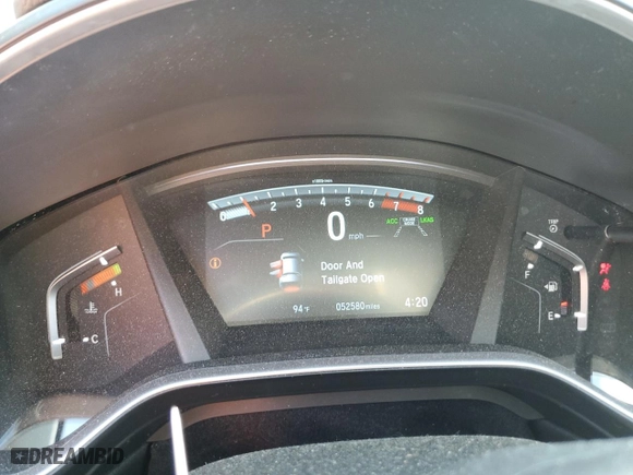 2018 Honda CR-V EX-L with VIN 7FARW1H8XJE006966, listed as a Copart auction lot 51445095 with 52,580 mi miles and Salvage Title. Bid and sale history available at carsss.com. Image 9.