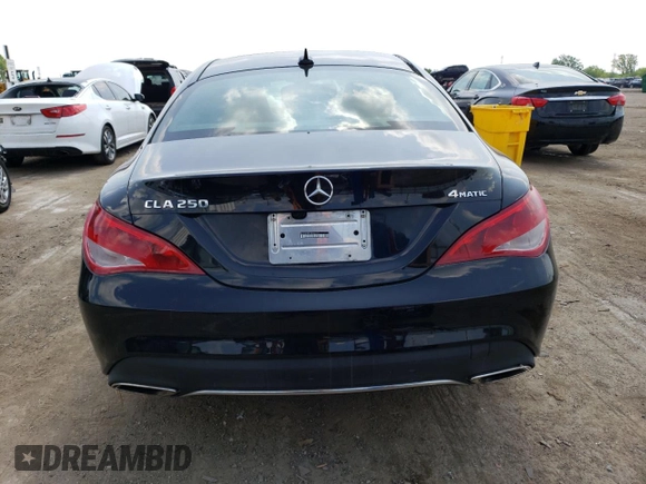 2018 Mercedes-Benz CLA 250 with VIN WDDSJ4GB7JN590910, listed as a Copart auction lot 58680023 with 61,071 mi miles and . Bid and sale history available at DreamBid. Image 6.