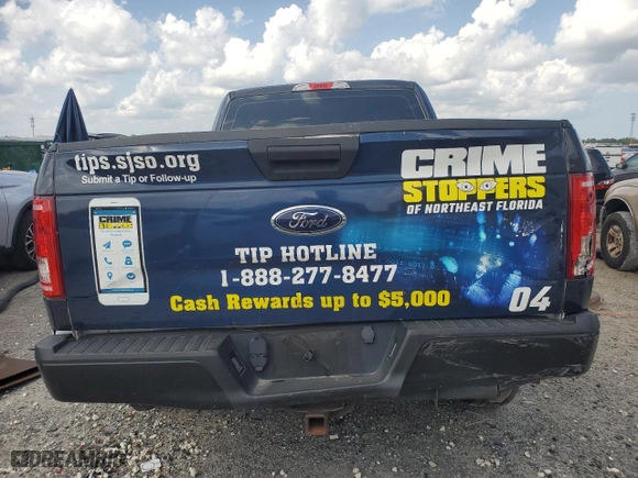 2017 Ford F-150 XL with VIN 1FTEX1E80HFC50370, listed as a Copart auction lot 49953005 with 0 mi miles and Non Repairable. Bid and sale history available at carsss.com. Image 6.