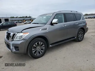 2018 Nissan Armada SV with VIN JN8AY2NC9J9556949, listed as a Copart auction lot 86526934 with 96,293 mi miles and Salvage Title. Bid and sale history available at carsss.com. Image 1.