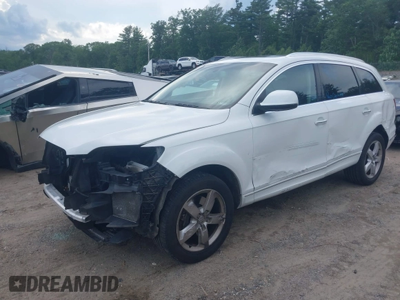 2015 Audi Q7 Premium Plus with VIN WA1LGAFE3FD008123, listed as a IAAI auction lot 42524845 with 94,785 mi miles and . Bid and sale history available at DreamBid. Image 19.