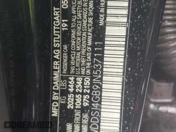 2018 Mercedes-Benz CLA 250 with VIN WDDSJ4GB9JN537111, listed as a Copart auction lot 65358253 with 64,816 mi miles and . Bid and sale history available at DreamBid. Image 12.