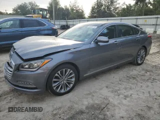 2016 Hyundai Genesis 3.8L with VIN KMHGN4JE2GU117482, listed as a Copart auction lot 80358114 with 81,805 mi miles and Salvage Title. Bid and sale history available at carsss.com. Image 1.