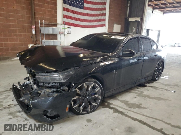 2024 BMW i5 eDrive40 z VIN WBY33FK07RCP43401, wystawiony jako Copart lot #79097314 z przebiegiem 19 914 mil mil oraz Szkoda całkowita • Salvage title. Historia ofert i sprzedaży dostępna na DreamBid. Obrazek 1.
