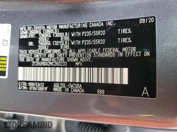 2021 Lexus RX with VIN 2T2HZMDA2MC260233, listed as a Copart auction lot 40274603 with 52,905 mi miles. Bid and sale history available at carsss.com. Image 13.