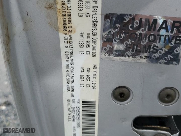 2005 Dodge Neon SE with VIN 1B3ES26C25D149847, listed as a Copart auction lot 75435004 with 144,216 mi miles and Non Repairable. Bid and sale history available at carsss.com. Image 12.