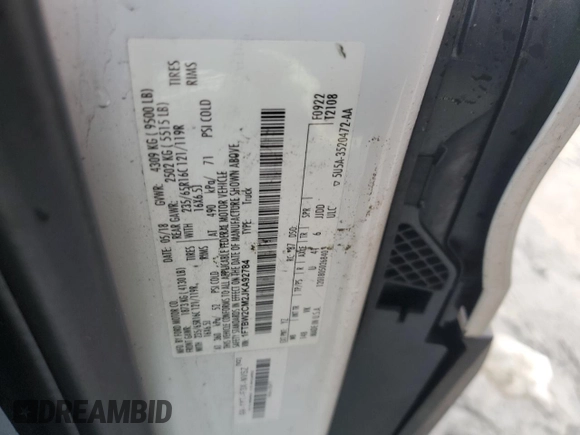 2018 Ford Transit с VIN 1FTBW2CM2JKA92784, выставлен на аукционе Copart как лот 45275575 с пробегом 115 702 миль миль и Списание • Salvage title. История ставок и продаж доступна на DreamBid. Изображение 14.