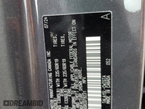 2024 Lexus RX 350 с VIN 2T2BAMCA5RC079231, выставлен на аукционе Copart как лот 56554815 с пробегом 7 349 миль миль и Списание • Salvage title. История ставок и продаж доступна на DreamBid. Изображение 13.