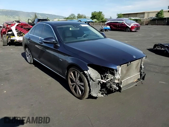 2017 Mercedes-Benz C 350e with VIN 55SWF4HB6HU233933, listed as a Copart auction lot 53337505 with 47,088 mi miles and Salvage Title. Bid and sale history available at DreamBid. Image 10.