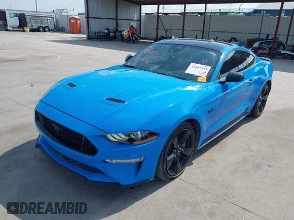 2022 Ford Mustang GT with VIN 1FA6P8CF4N5142081, listed as a IAAI auction lot 42057553 with 43,356 mi miles and . Bid and sale history available at DreamBid. Image 18.