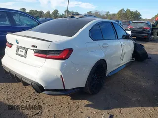 2024 BMW M3 Competition xDrive with VIN WBS43AY01RFS56024, listed as a IAAI auction lot 41339517 with 8,182 mi miles and . Bid and sale history available at DreamBid. Image 4.