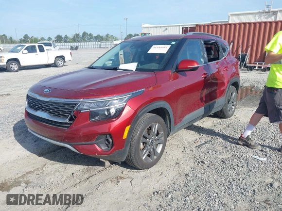 2021 Kia Seltos S with VIN KNDEU2AA3M7229895, listed as a IAAI auction lot 41944059 with 57,000 mi miles and . Bid and sale history available at DreamBid. Image 17.