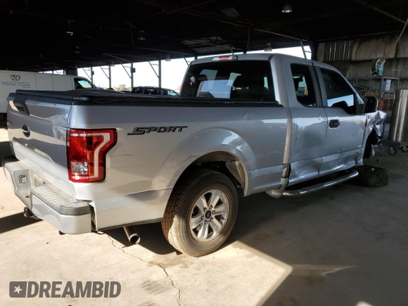 2015 Ford F-150 XL with VIN 1FTEX1CP0FKE50583, listed as a Copart auction lot 52542995 with 51,656 mi miles and Salvage Title. Bid and sale history available at carsss.com. Image 3.