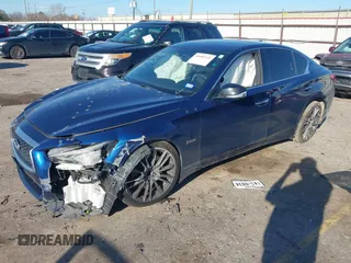 2019 Infiniti Q50 RED SPORT 400 with VIN JN1FV7AP8KM780182, listed as a IAAI auction lot 41682121 with 73,110 mi miles. Bid and sale history available at carsss.com. Image 17.
