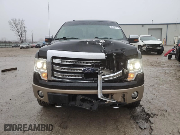 2013 Ford F-150 XL with VIN 1FTFW1EF2DKE23619, listed as a Copart auction lot 86343374 with 167,956 mi miles and Salvage Title. Bid and sale history available at carsss.com. Image 5.
