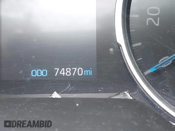 2019 Toyota RAV4 Hybrid LE with VIN JTMMWRFV9KD021285, listed as a IAAI auction lot 42757660 with 74,870 mi miles and . Bid and sale history available at DreamBid. Image 15.