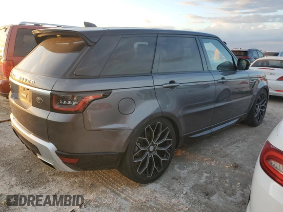 2019 Land Rover Range Rover Sport HSE with VIN SALWR2RK4KA821799, listed as a Copart auction lot 74125824 with 0 mi miles and Salvage Title. Bid and sale history available at carsss.com. Image 3.