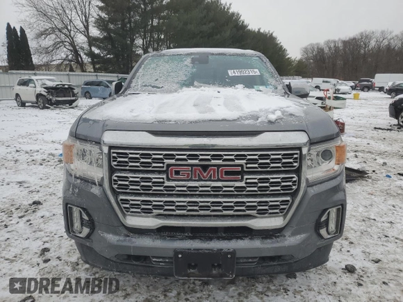 2021 GMC Canyon 4WD Denali with VIN 1GTG6EEN0M1194026, listed as a Copart auction lot 41902315 with 45,710 mi miles and Salvage Title. Bid and sale history available at carsss.com. Image 5.