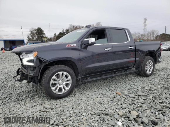 2024 Chevrolet Silverado 1500 LTZ with VIN 2GCUDGED8R1143919, listed as a Copart auction lot 89385915 with 19,171 mi miles and Salvage Title. Bid and sale history available at DreamBid. Image 1.