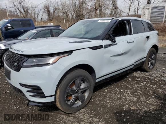 2025 Land Rover Range Rover Velar Dynamic SE with VIN SALYL2EX9SA809949, listed as a Copart auction lot 51933345 with 3,804 mi miles and Salvage title. Bid and sale history available at DreamBid. Image 1.