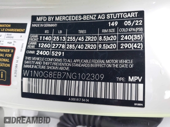 2022 Mercedes-Benz GLC 300 z VIN W1N0G8EB7NG102309, wystawiony jako IAAI lot #41778212 z przebiegiem 21 032 mil mil oraz . Historia ofert i sprzedaży dostępna na DreamBid. Obrazek 9.
