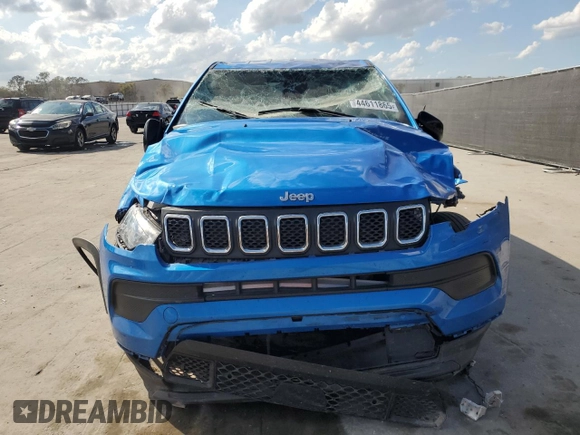 2023 Jeep Compass Sport with VIN 3C4NJDAN2PT510755, listed as a Copart auction lot 44611865 with 39,651 mi miles and Non repairable. Bid and sale history available at DreamBid. Image 5.