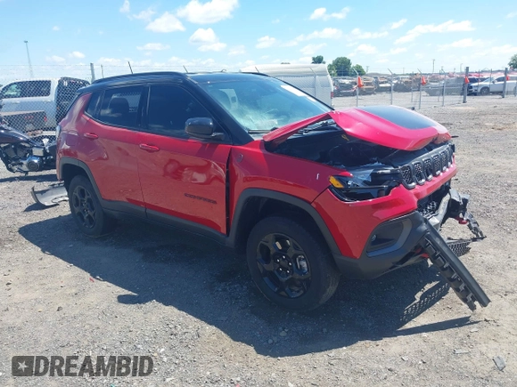 2023 Jeep Compass Trailhawk с VIN 3C4NJDDN4PT508324, выставлен на аукционе IAAI как лот 42266062 с пробегом 26 346 миль миль и . История ставок и продаж доступна на DreamBid. Изображение 1.